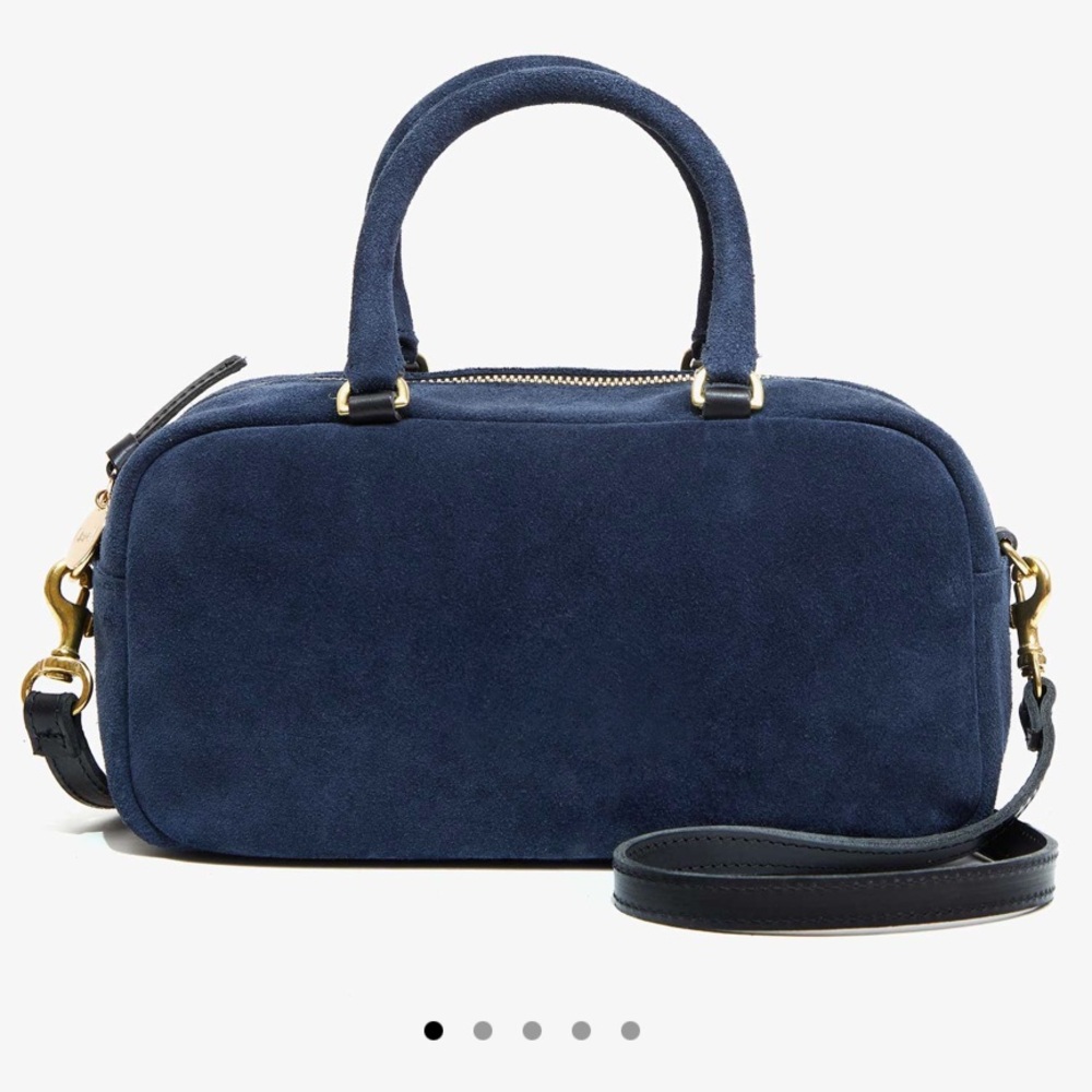 Clare V Petite Claudine in Navy Suede
